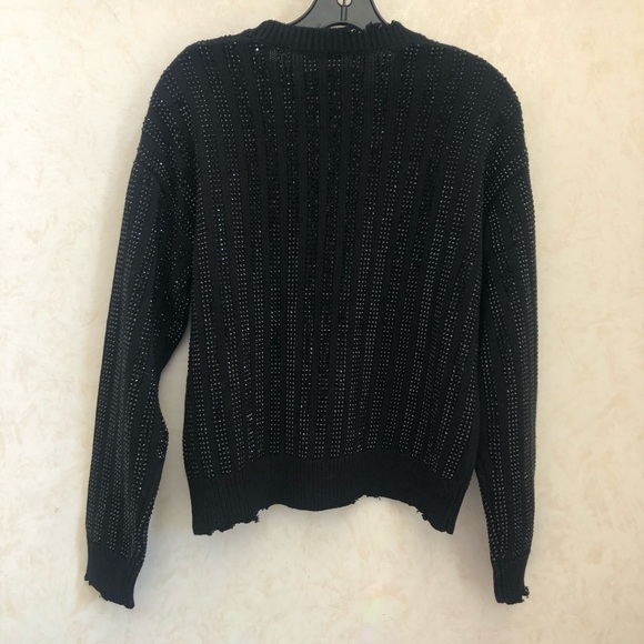 $575 RtA distressed crystal embellished sweater - Picture 11 of 12